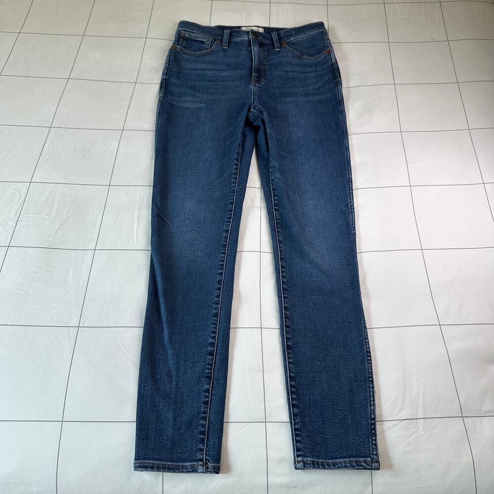 Madewell Jeans Womens 29 Tall Blue 10" High Rise Skinny Wendover Wash Tencel